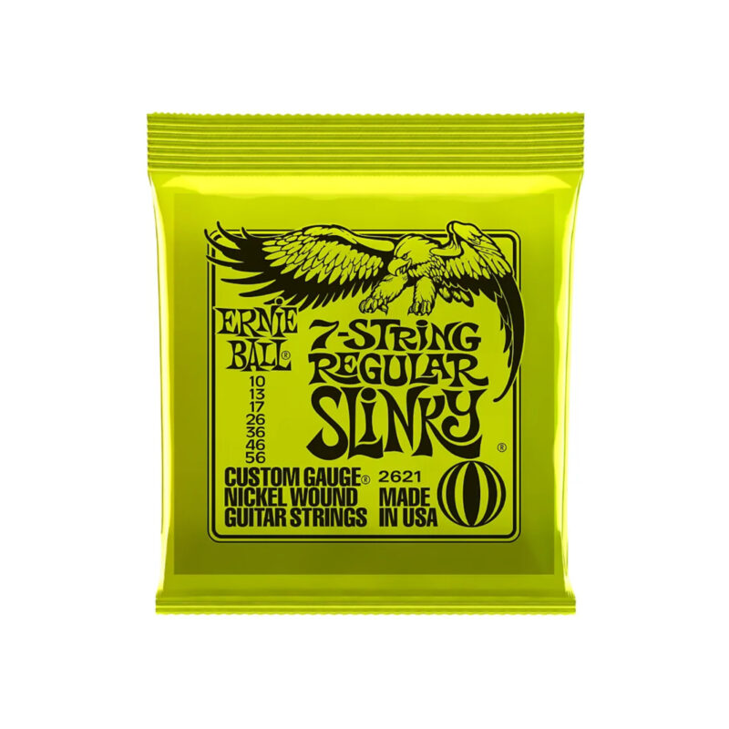 Cuerdas Ernie Ball 7-String Regular Slinky  para guitarra eléctrica calibre 10-56