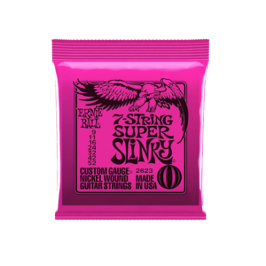 Cuerdas Ernie Ball 7-string Super Slinky para guitarra eléctrica de Calibre 9-52